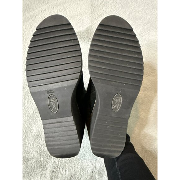 Sofft Emeree 6M Wedge Chelsea Ankle Bootie Black Suede Leather Waterproof - Picture 7 of 8